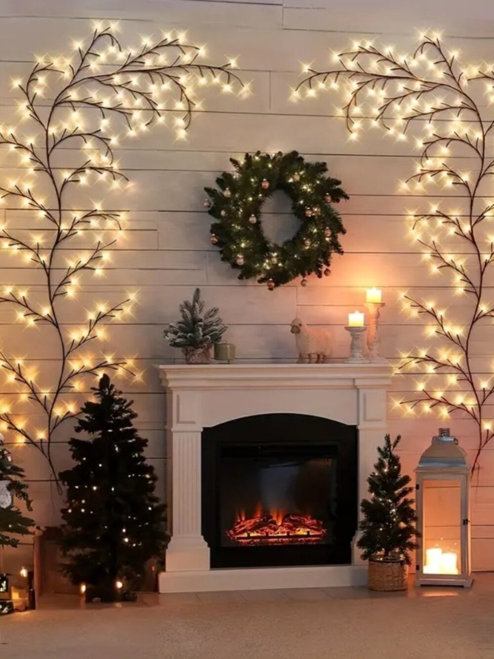 NEW 1 pc 96LEDS Bendable Willow Vine Liahts. White Birch Tree Light, 8 Modes